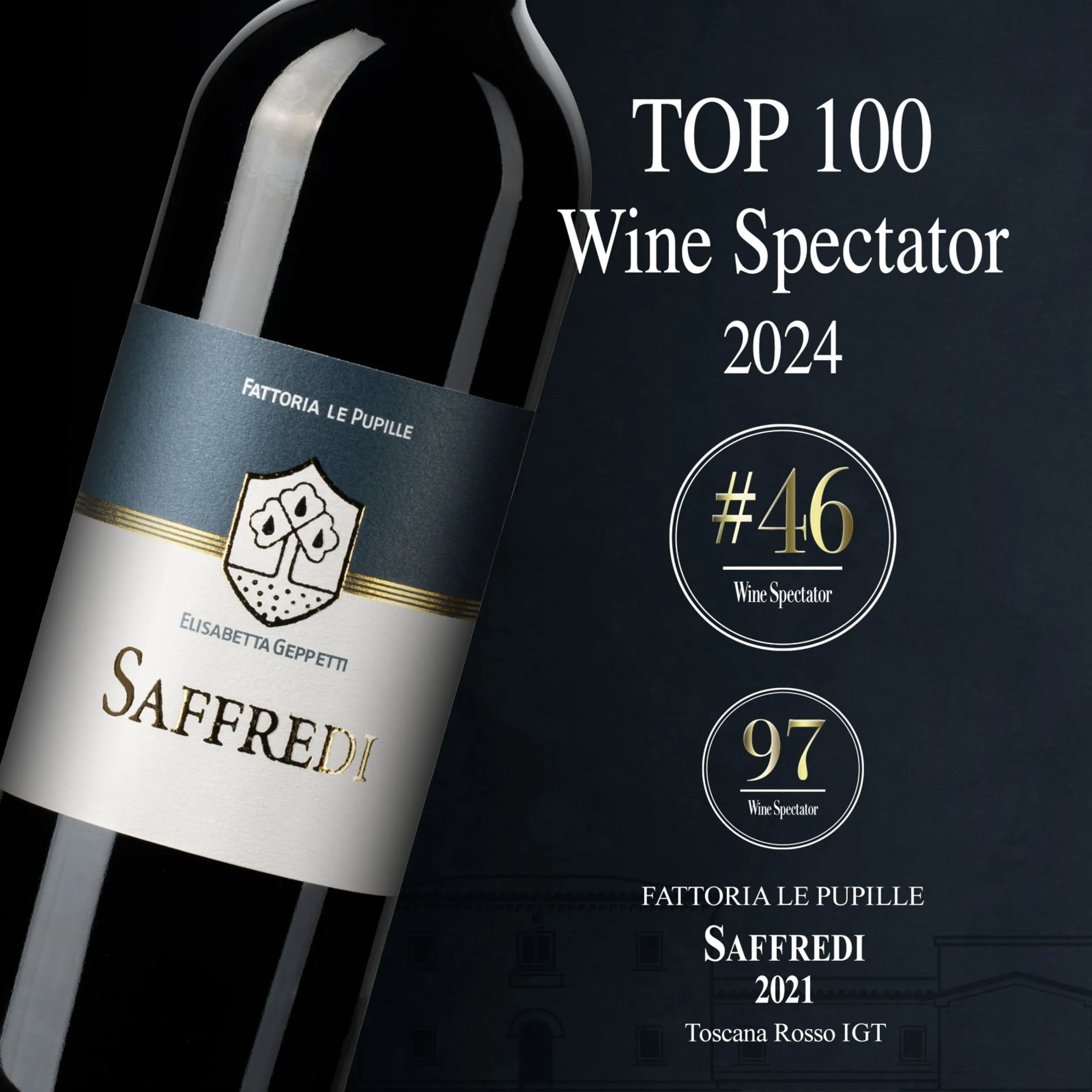 Saffredi ranked No. 46 in Wine Spectator’s Top 100